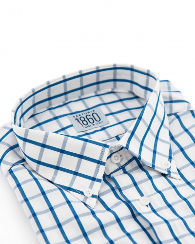 Camicia Gallarate – popeline 100% cotone, fantasia quadro