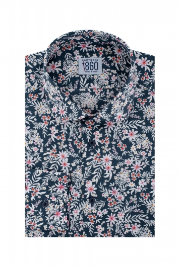 Camicia Savona - popeline stretch, fantasia floreale