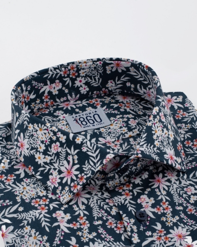 Camicia Savona - popeline stretch, fantasia floreale