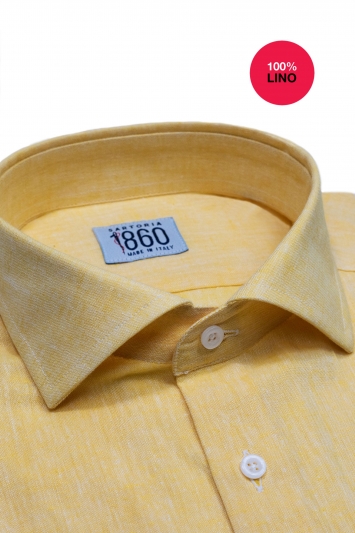 Camicia Burano - 100% lino giallo