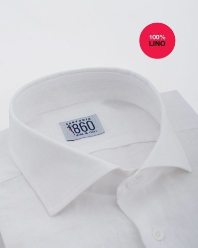 Camicia Amalfi - 100% lino bianco