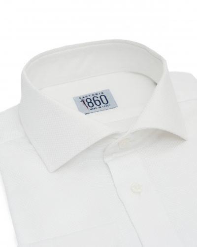 Camicia Londra - giro inglese 100% puro cotone bianco