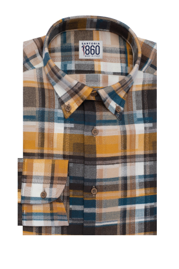 Camicia Ortisei – flanella 100% puro cotone doppio ritorto in check