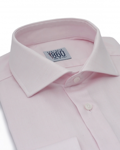 Camicia Olbia - oxford 100% puro cotone tinta unita rosa