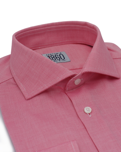 Camicia Soave - oxford 100% puro cotone tinta unita ciliegio