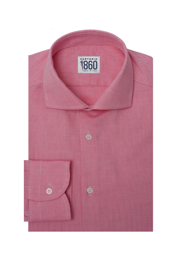 Camicia Soave - oxford 100% puro cotone tinta unita ciliegio