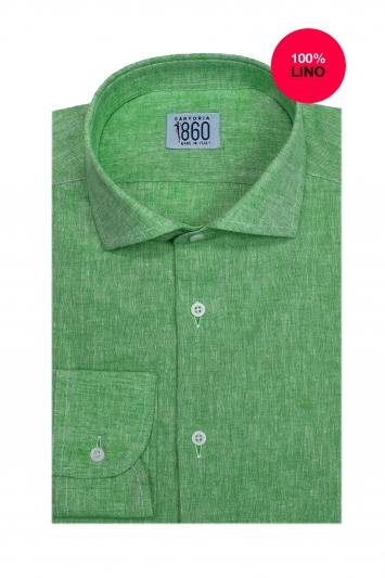 Camicia Pisa - 100% lino verde