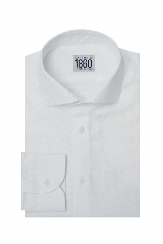 Camicia Londra - giro inglese 100% puro cotone bianco