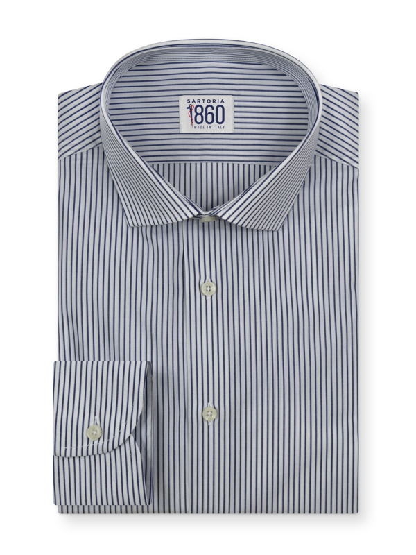 camicia a righe Parma sartoria 1860