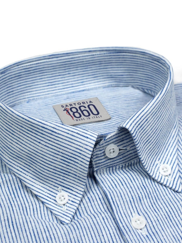 Camicia lino rigata Portofino Sartoria 1860