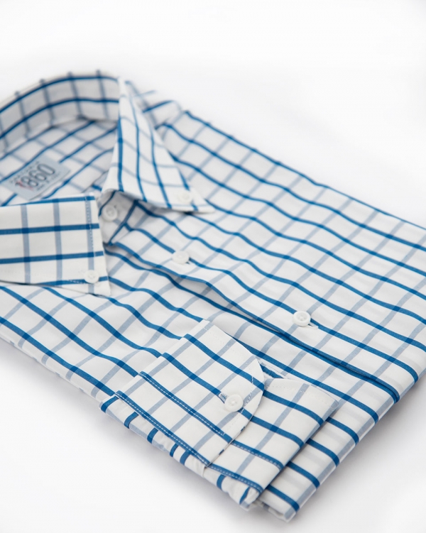 Camicia Gallarate – popeline 100% cotone, fantasia quadro