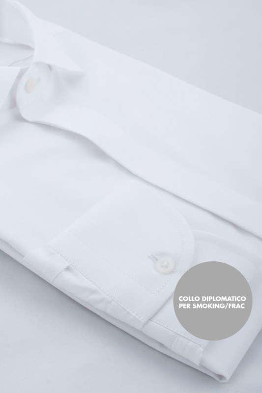Camicia Agropoli - 100% cotone, diagonale bianco