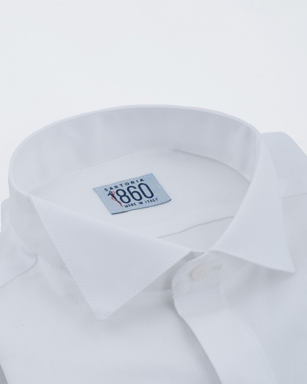 Camicia Agropoli - 100% cotone, diagonale bianco