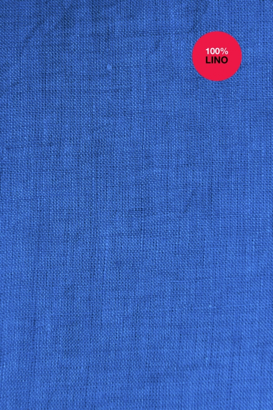 Camicia Milano Marittima -  100% lino blu royal 