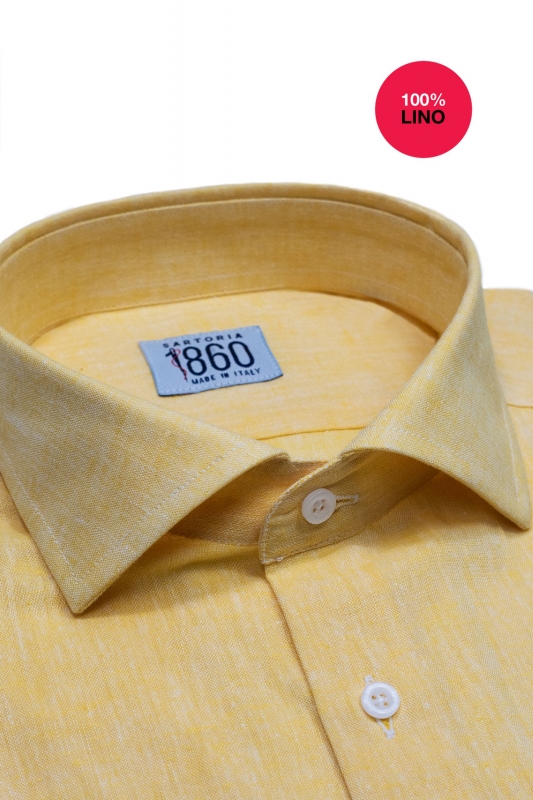 Camicia Burano - 100% lino giallo