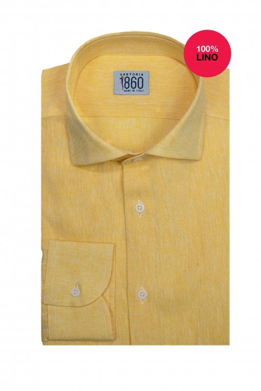 Camicia Burano - 100% lino giallo
