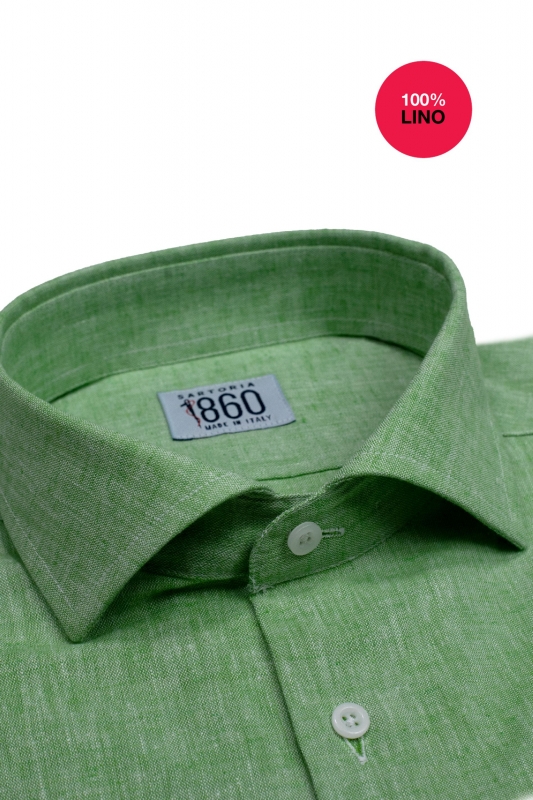 Camicia Pisa - 100% lino verde