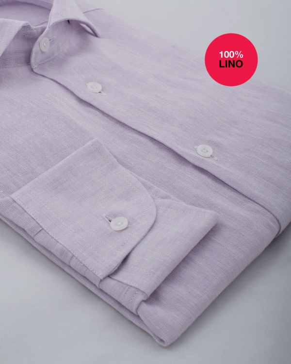 Camicia Nuoro - 100% lino glicine 