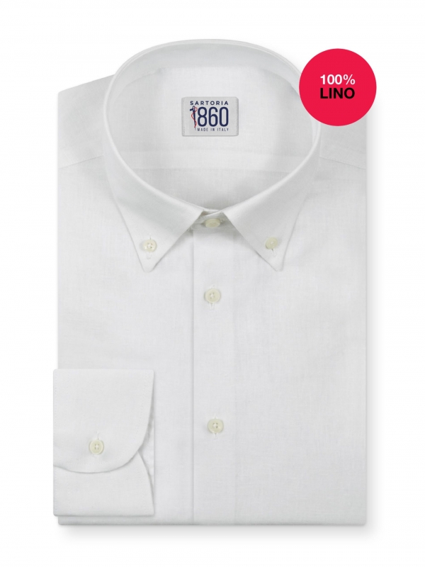 Camicia Ancona - 100% lino bianco