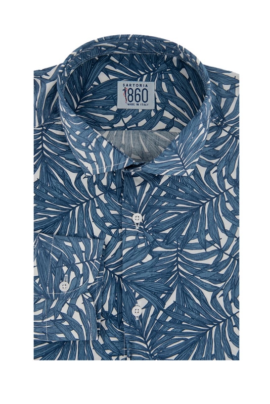 Camicia Manfredonia – 100% viscosa, stampa flora