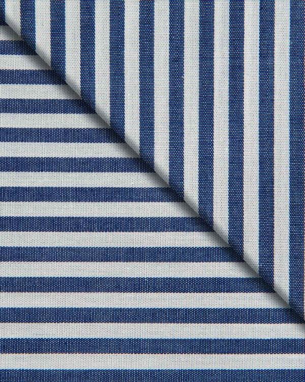 Camicia Marsala- popeline 100% cotone, disegno bacchettato blu