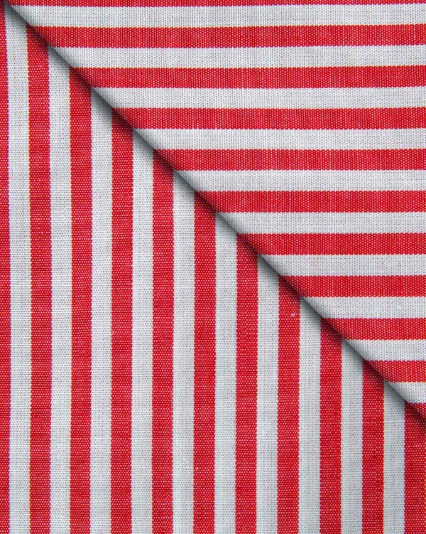 Camicia Carpi – popeline 100% cotone, disegno bacchettato rosso