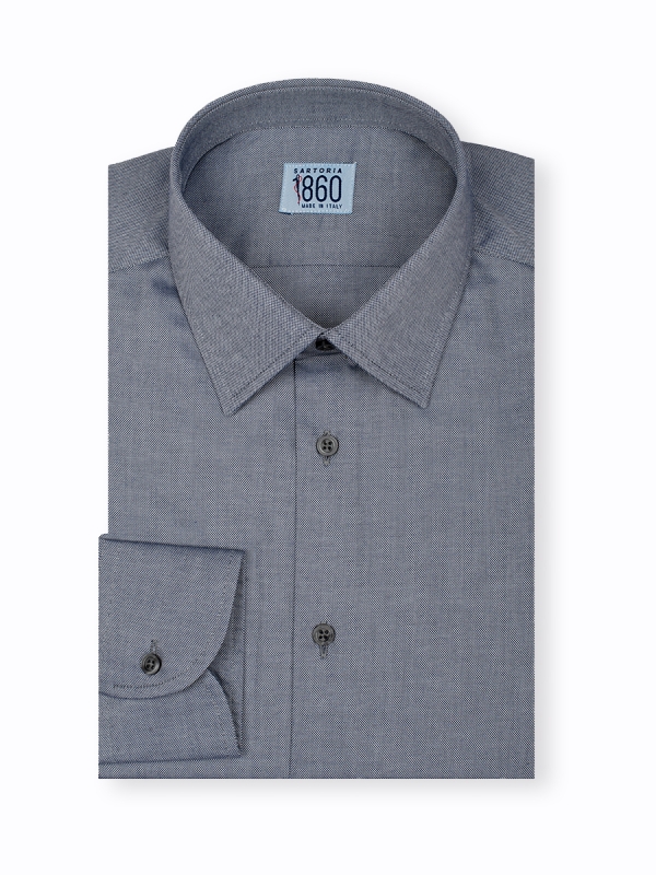Camicia Glenford - oxford 100% puro cotone grigio