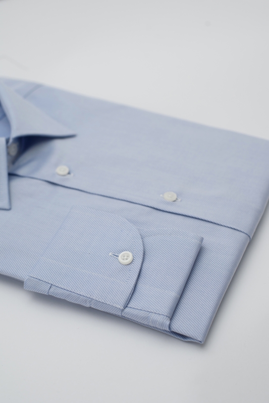 Camicia Gandolfo - twillone doppio ritorto 100% puro cotone celeste