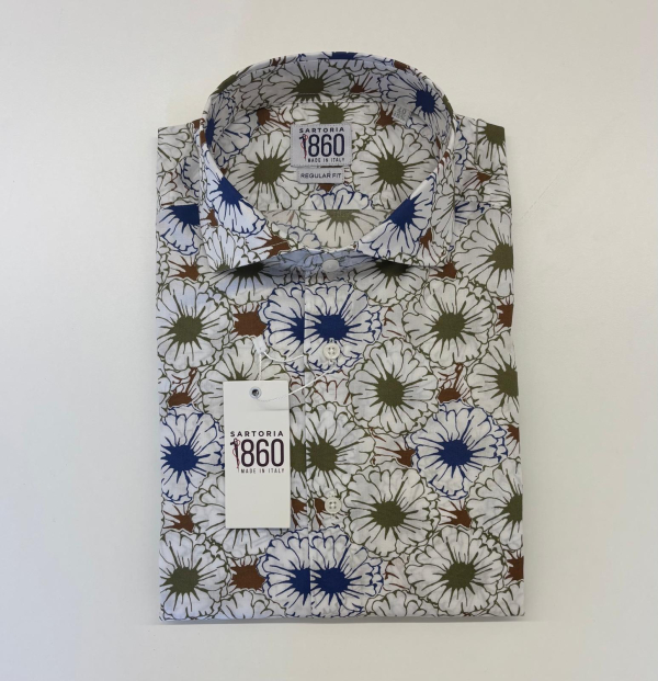 Camicia Riviera, taglia 40 regular, zephir 100% cotone