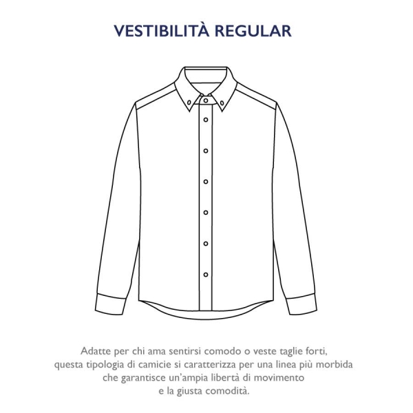 Camicia Caserta - oxford 100% puro cotone, puntinata blu