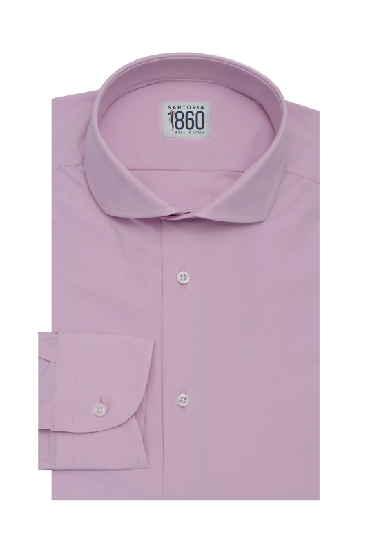 Camicia Sofia - performance no stiro tinta unita rosa