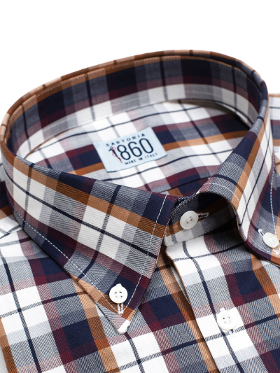 Camicia Monaco - vaiella 100% puro cotone, fantasia quadro